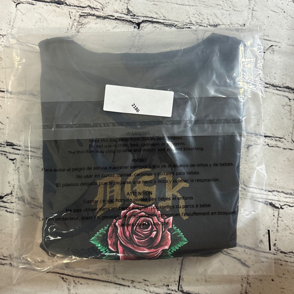 Retro DGK Graphic T-Shirt Rose and Virgin Mary Black Men's Streetwear Skate - Picture 8 of 8